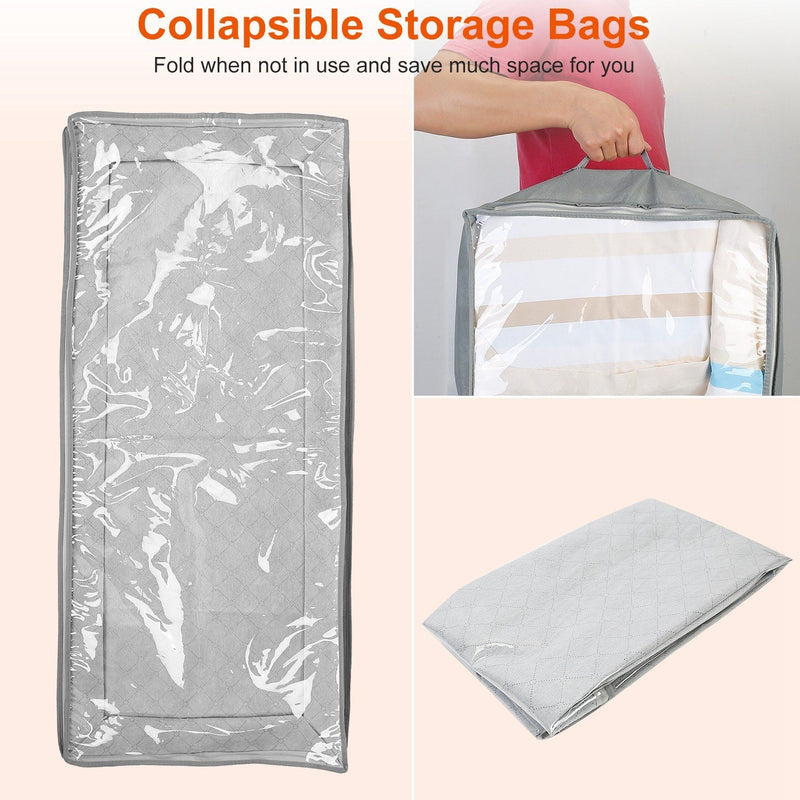 2-Piece: 70L Foldable Underbed Clothes Moisture Proof Zipped Organizer Closet & Storage - DailySale