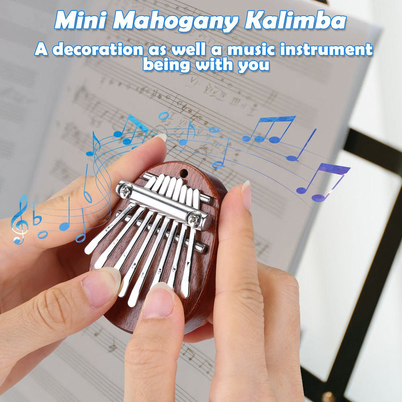 2-Piece: Acrylic Kalimba Mahogany Finger Thumb Piano Toys & Games - DailySale