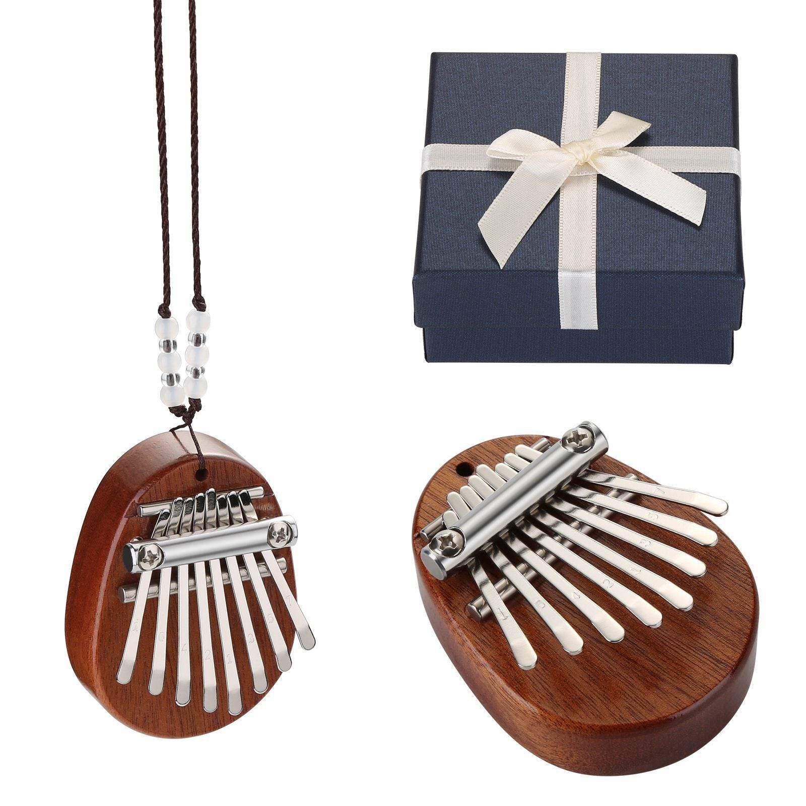 2-Piece: Acrylic Kalimba Mahogany Finger Thumb Piano Toys & Games - DailySale