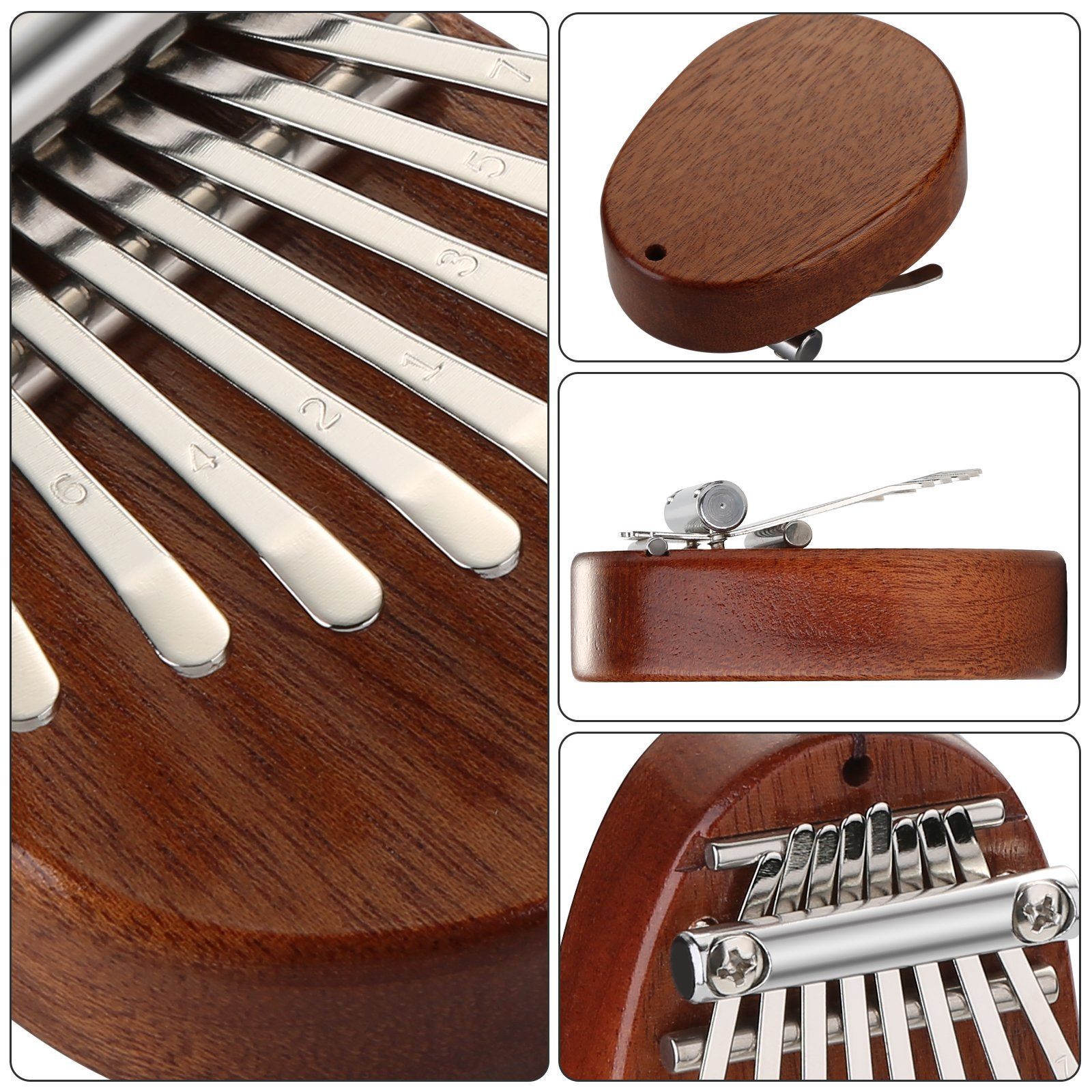 2-Piece: Acrylic Kalimba Mahogany Finger Thumb Piano Toys & Games - DailySale