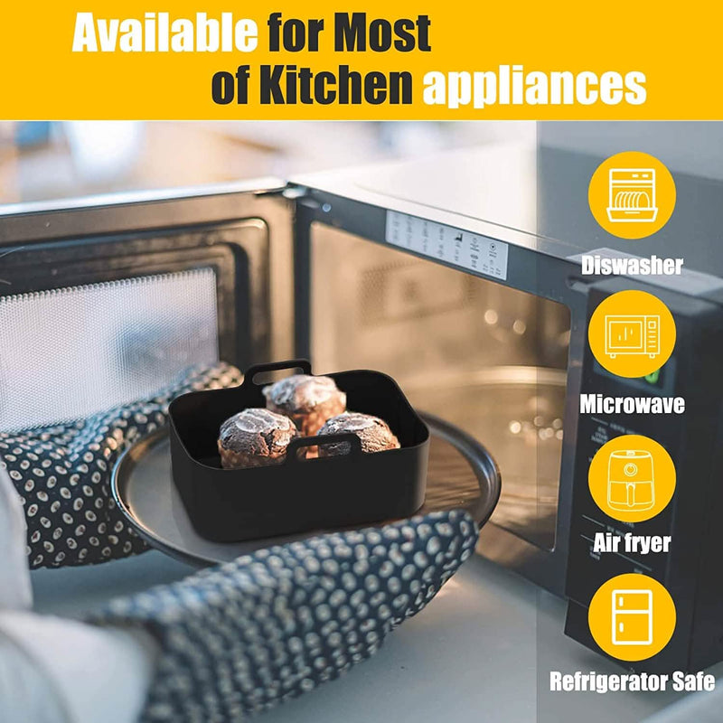 2-Piece: Air Fryer Silicone Pot Kitchen Tools & Gadgets - DailySale