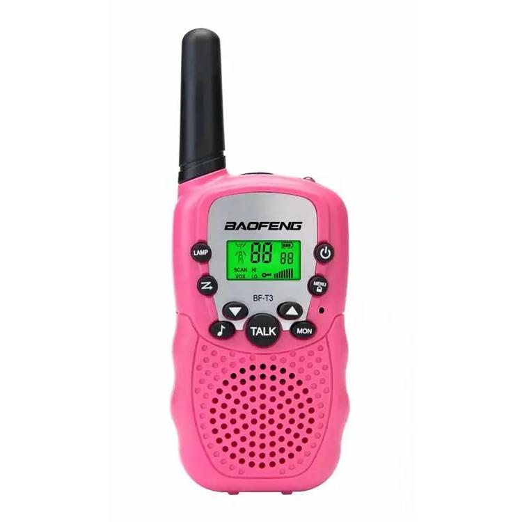 2-Piece: Baofeng BF-T3 Radio Walkie Talkie Tactical Pink - DailySale