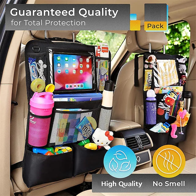 2-Piece: Car Rear Seat Organizer Storage Bag Automotive - DailySale