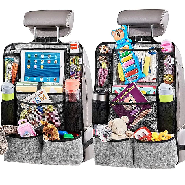 2-Piece: Car Rear Seat Organizer Storage Bag