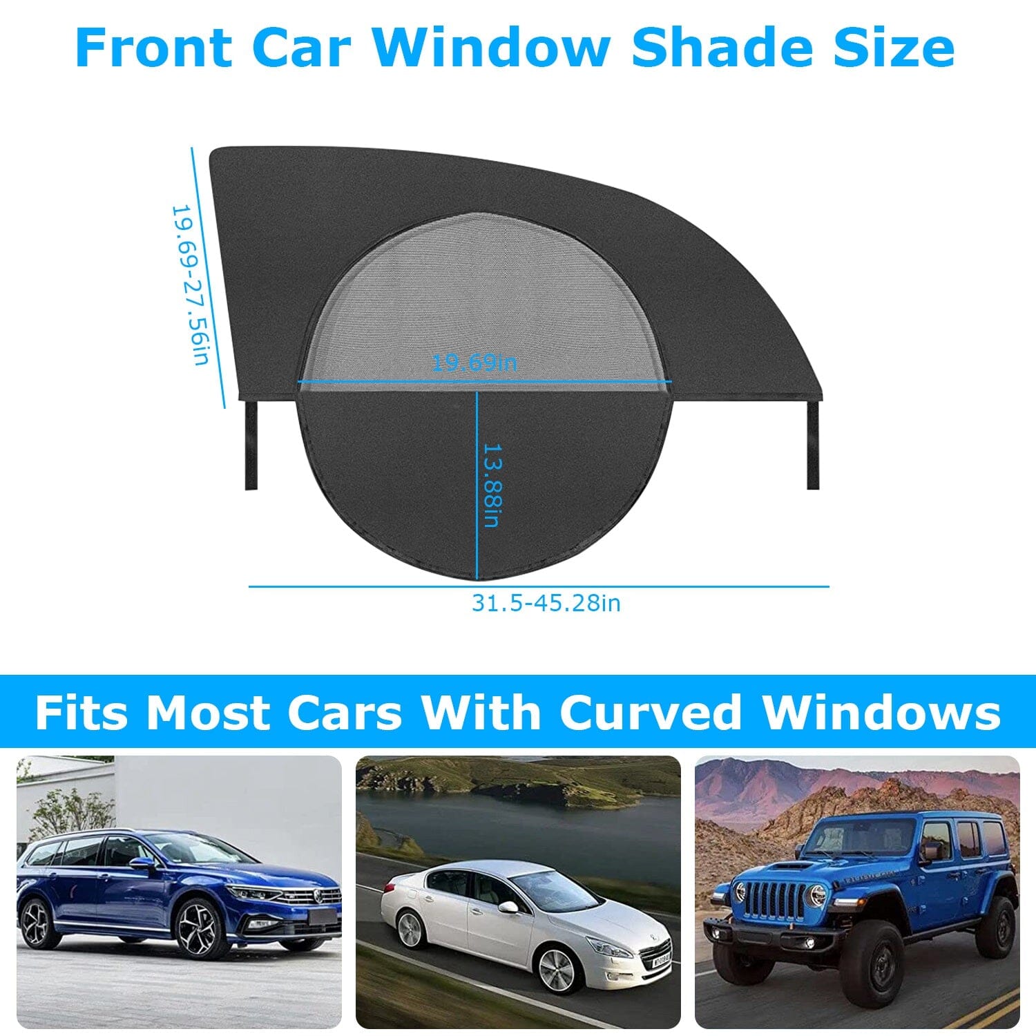 2-Piece: Car Side Window Screen Mesh Cover Automotive - DailySale