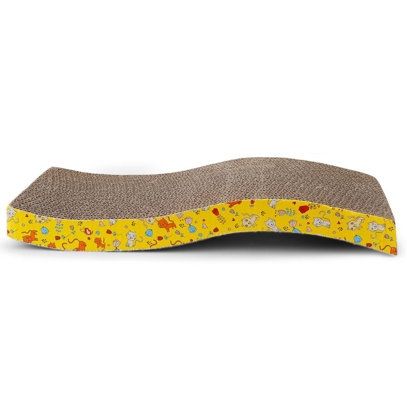 2-Piece: Cardboard S-shaped Curve Cat Scratching Pad Pet Supplies - DailySale