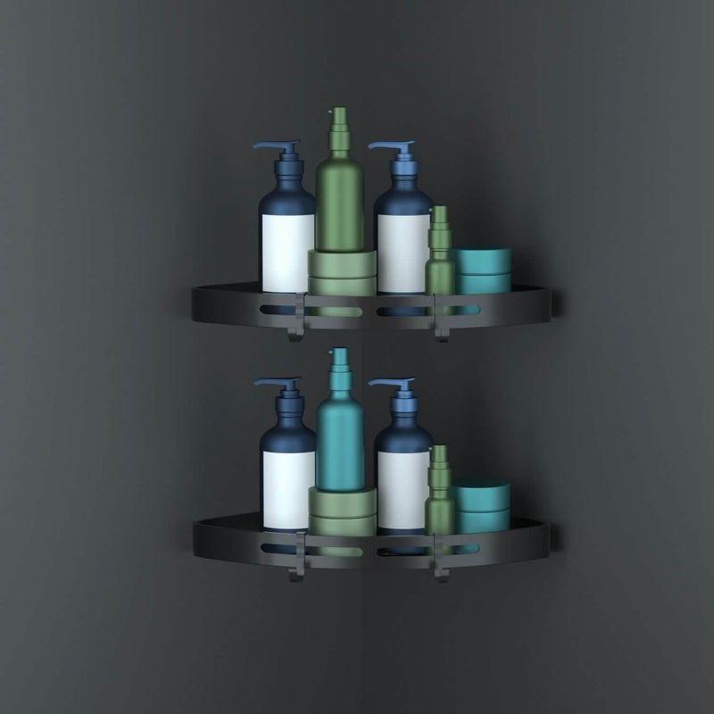 2-Piece: Corner Shower Caddy Shelf Bath - DailySale