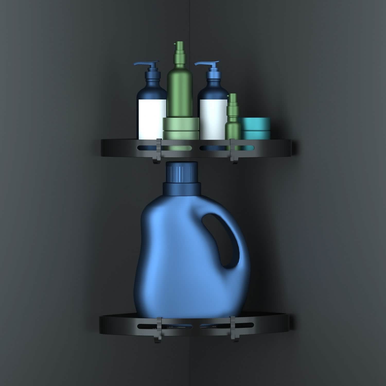 2-Piece: Corner Shower Caddy Shelf Bath - DailySale