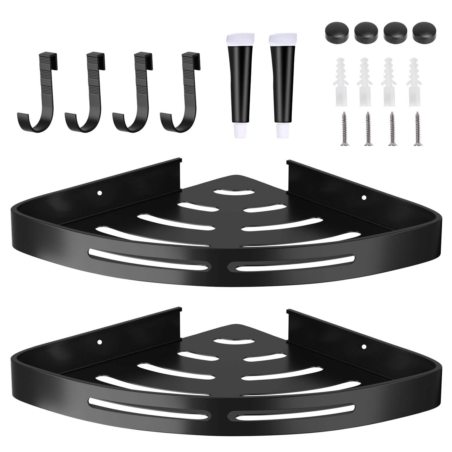 2-Piece: Corner Shower Caddy Shelf Bath - DailySale