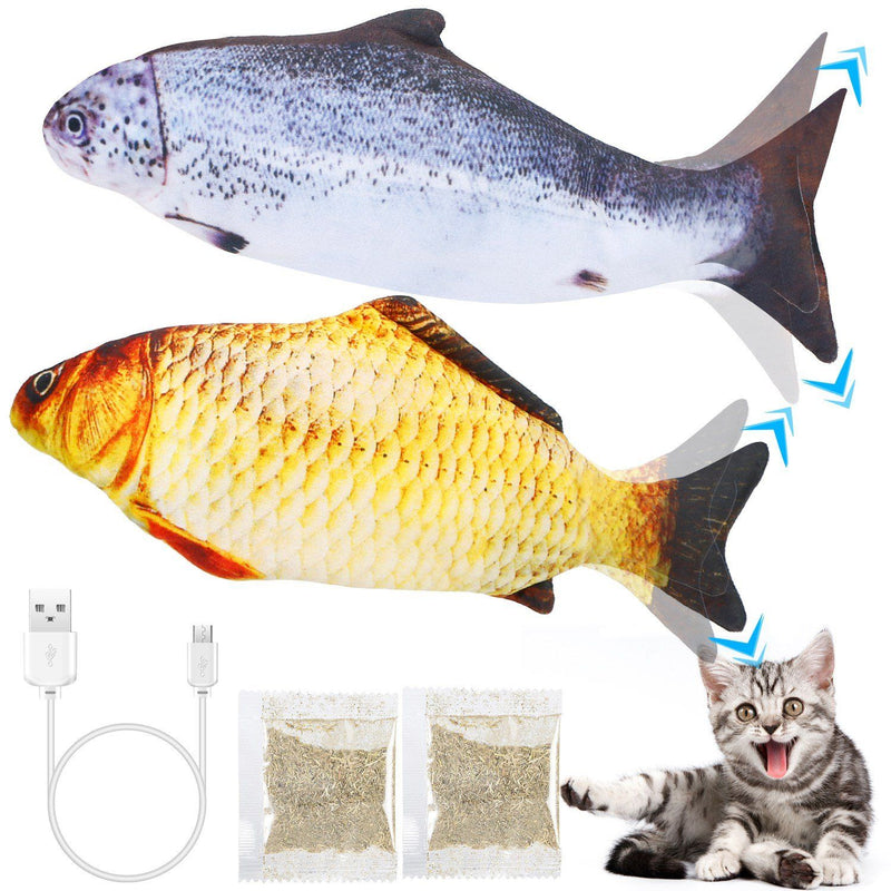 2-Piece: Electric Moving Fish Cat Toy Pet Supplies - DailySale