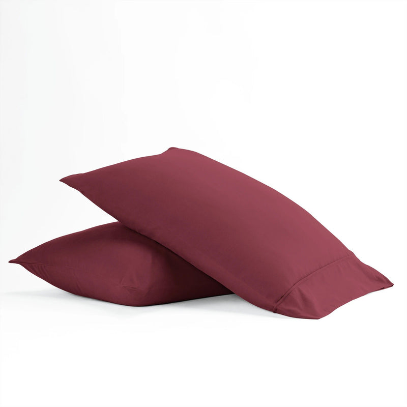 2-Piece: Essential Pillowcase Set Bedding Standard Burgundy - DailySale