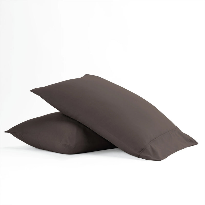 2-Piece: Essential Pillowcase Set Bedding Standard Chocolate - DailySale