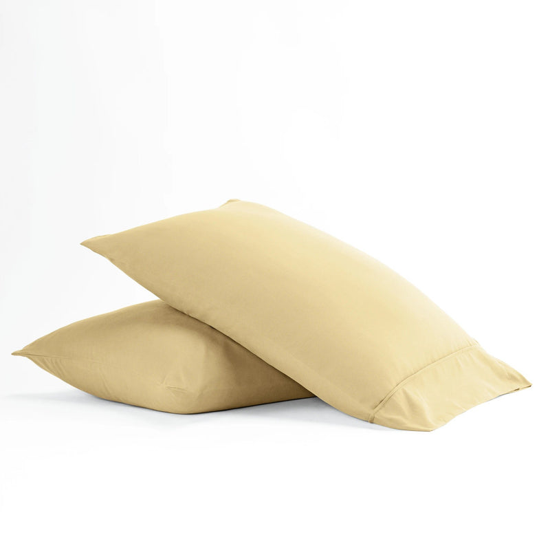 2-Piece: Essential Pillowcase Set Bedding Standard Gold - DailySale