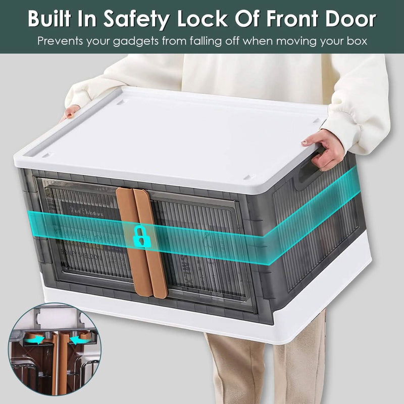 2-Piece: Foldable Stackable Storage Bins with Lid Closet & Storage - DailySale