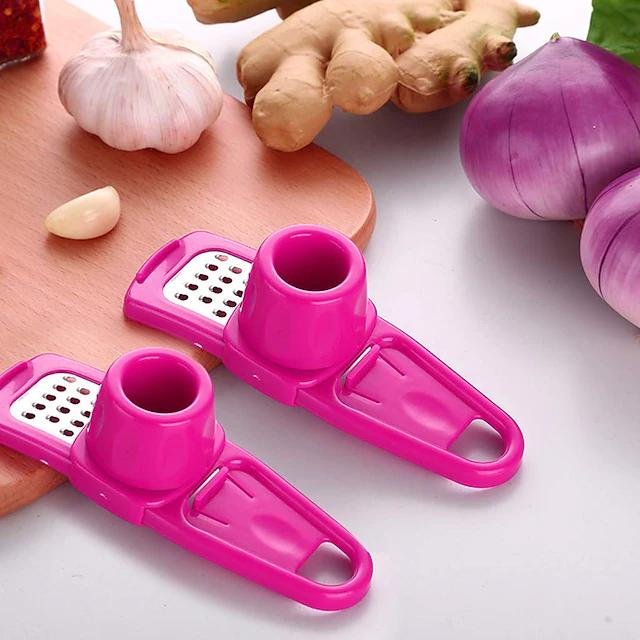 2-Piece: Garlic Vegetable Cutter Kitchen Tools & Gadgets Pink - DailySale