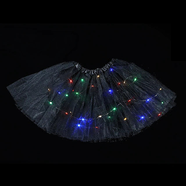 2-Piece: Girl's Skirt with LED Lights Kids' Clothing Black - DailySale