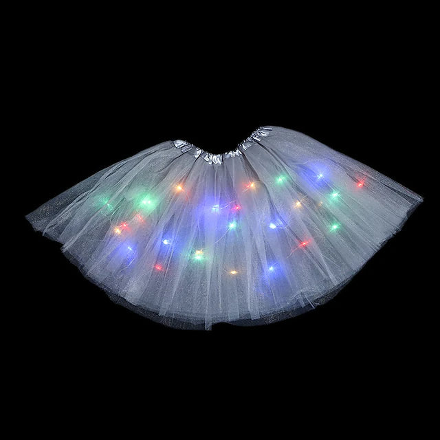 2-Piece: Girl's Skirt with LED Lights Kids' Clothing Gray - DailySale