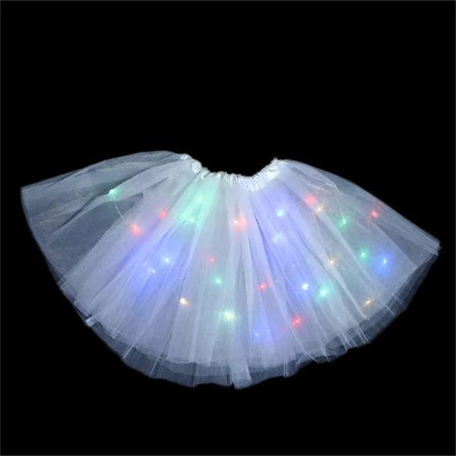 2-Piece: Girl's Skirt with LED Lights Kids' Clothing White - DailySale