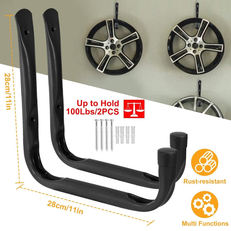 2-Piece: Heavy Duty Garage Storage Hooks Hanger Closet & Storage - DailySale
