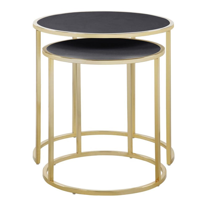 2-Piece: Iconic Home Tuscany Nesting Table Furniture & Decor Black - DailySale