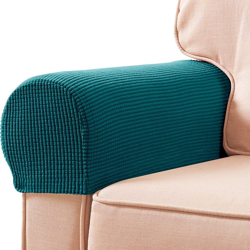 2-Piece: Jacquard Sofa Armrest Slipcover Furniture & Decor Blue - DailySale