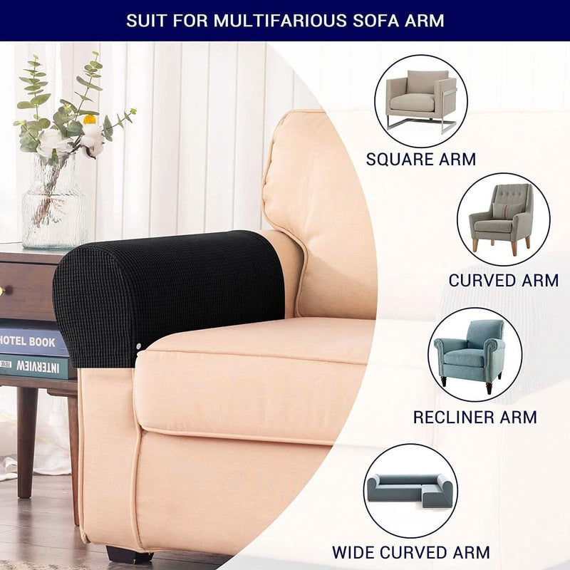 2-Piece: Jacquard Sofa Armrest Slipcover Furniture & Decor - DailySale