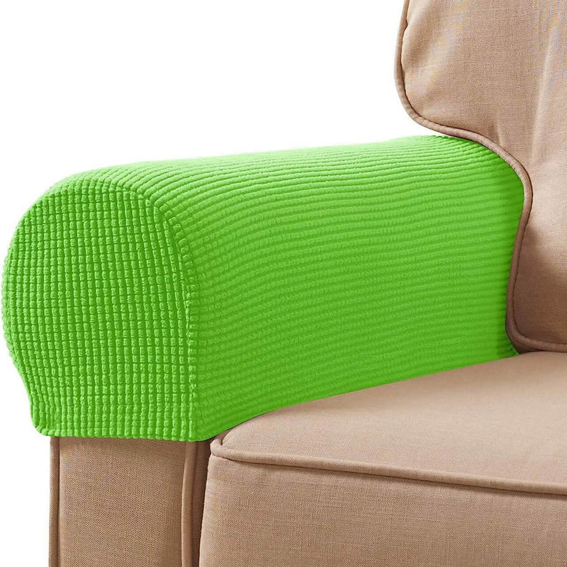 2-Piece: Jacquard Sofa Armrest Slipcover Furniture & Decor Grass Green - DailySale
