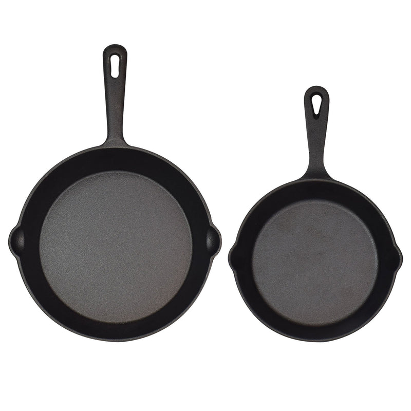 Jim Beam 3-in-1 Cast Iron Skillet with Double Sided Griddle, 3, Black