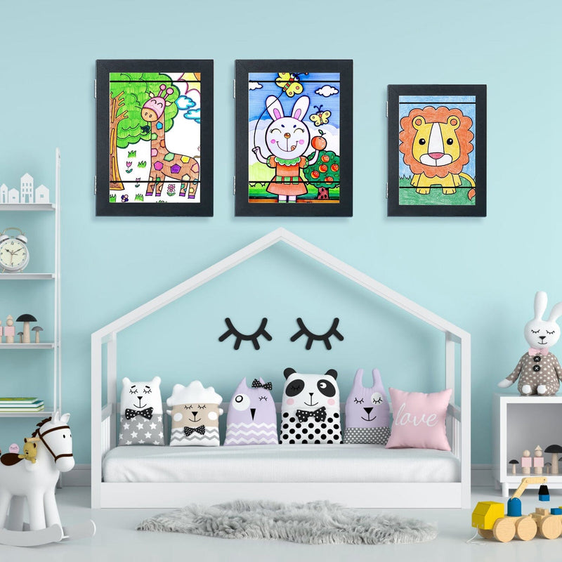 2-Piece: Kids Art Frame Front Opening Wooden Picture Frame Arts & Crafts - DailySale