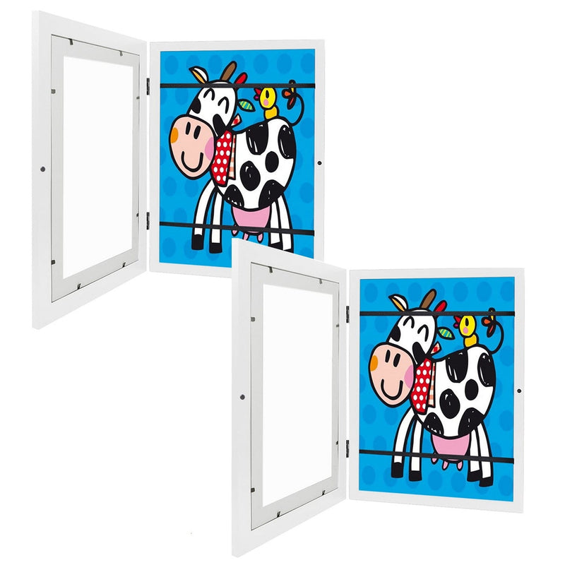 2-Piece: Kids Art Frame Front Opening Wooden Picture Frame