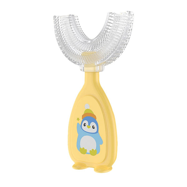 2-Piece: Manual Children's U-Shaped Toothbrush Beauty & Personal Care Light Yellow M - DailySale