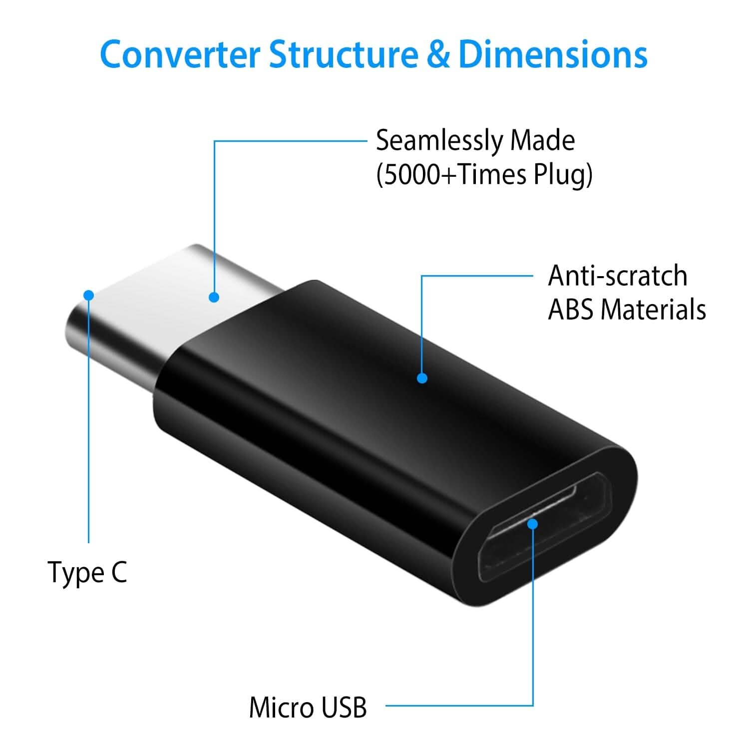 2-Piece: Micro USB To Type C Adapter Mobile Accessories - DailySale