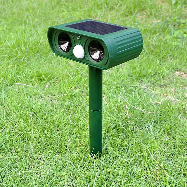 2-Piece: Outdoor Solar Ultrasonic Pest Repeller Pest Control - DailySale