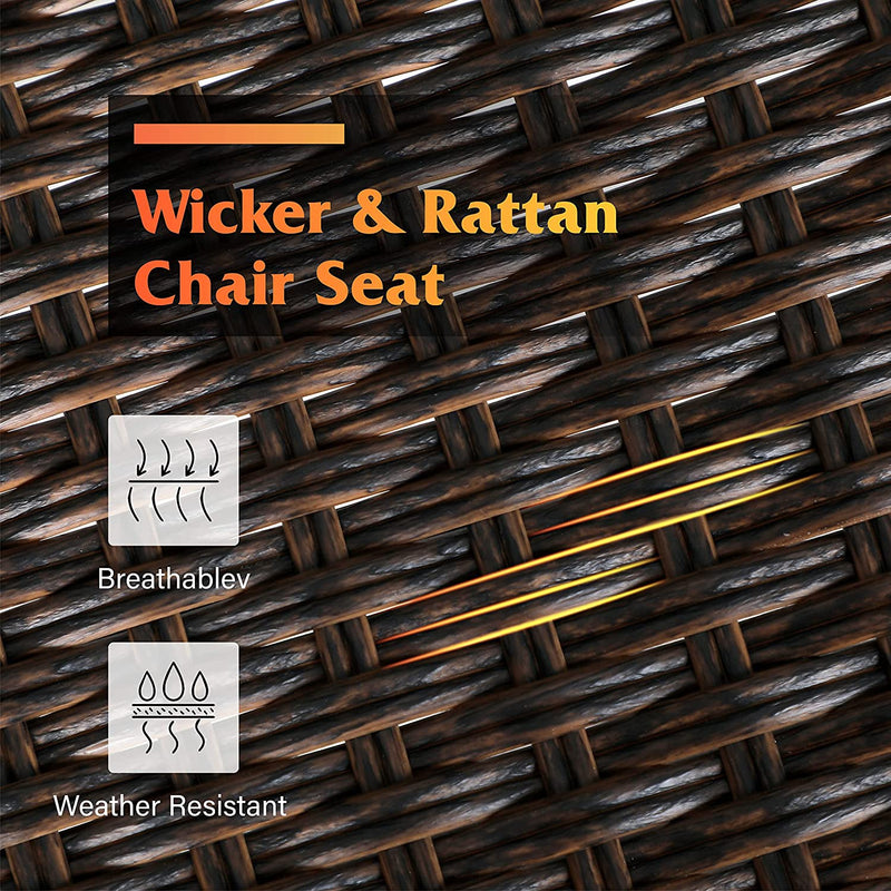 2-Piece: Outdoor Swivel Rattan Dining Chair Set Garden & Patio - DailySale