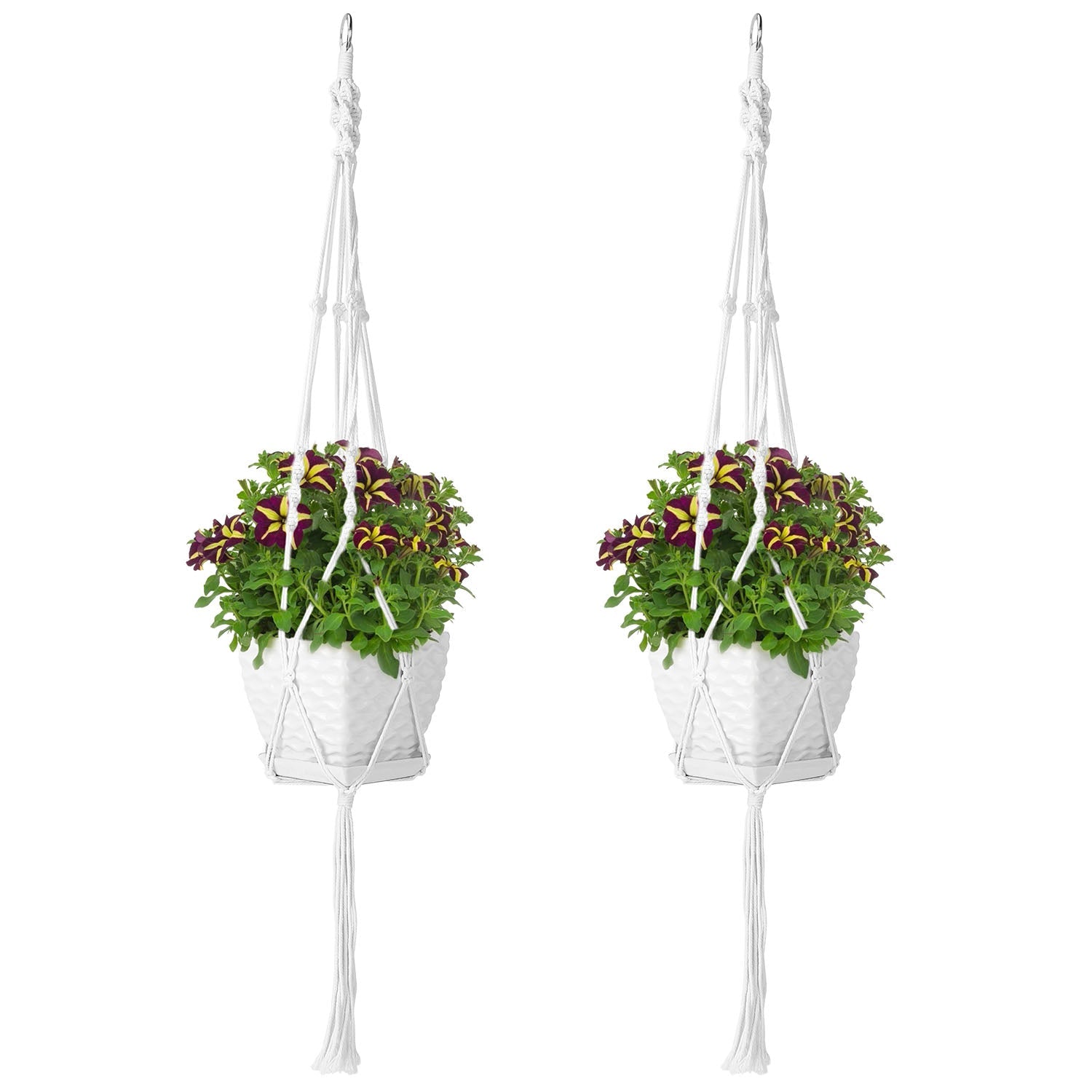 2-Piece: Plant Hanger Flowerpot Net Bag Garden & Patio - DailySale