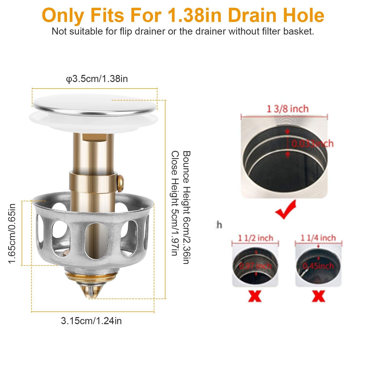 DailySale 2-Pack: Hollow Sink Drain Basket | Beige