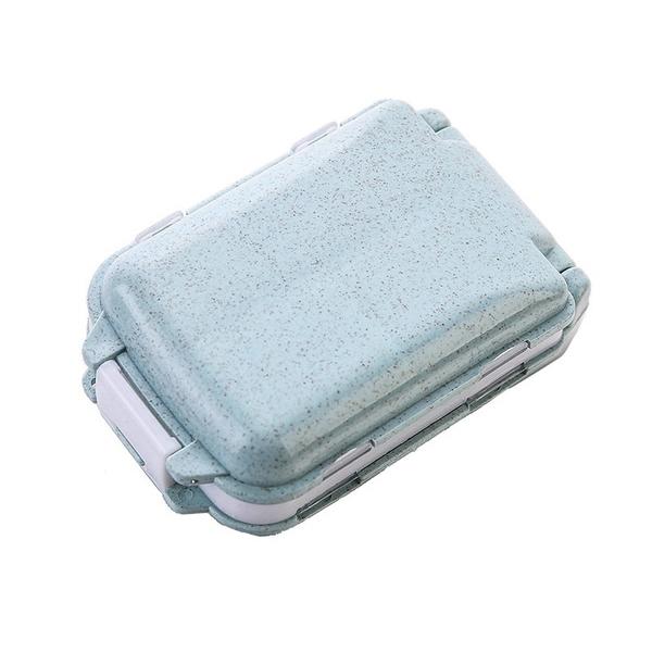 2-Piece: Portable Plastic Pill Box Wellness Blue - DailySale