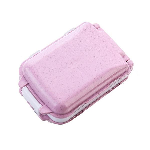 2-Piece: Portable Plastic Pill Box Wellness Pink - DailySale