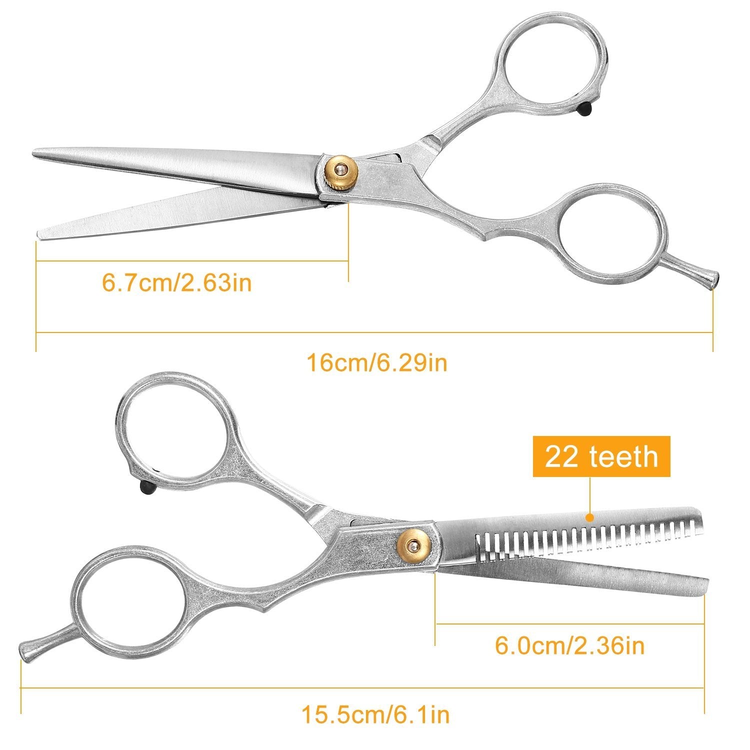 2-Piece: Professional Hair Cutting Scissors Set Beauty & Personal Care - DailySale