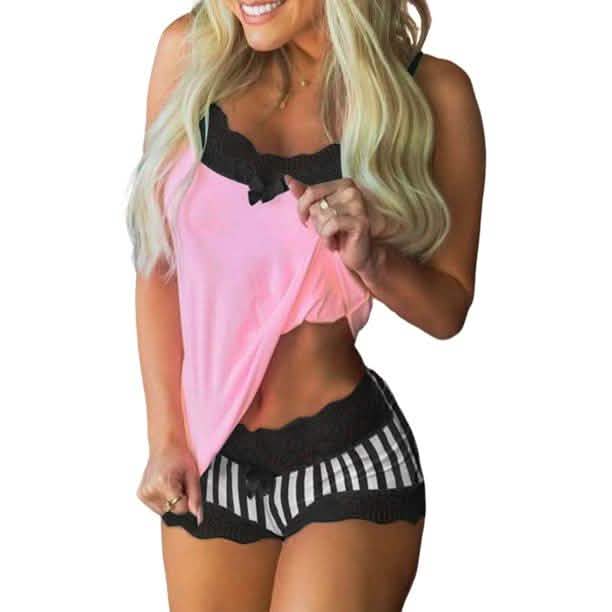 2-Piece Set: Cami + Shorts Set For Women Nightwear Women's Clothing - DailySale