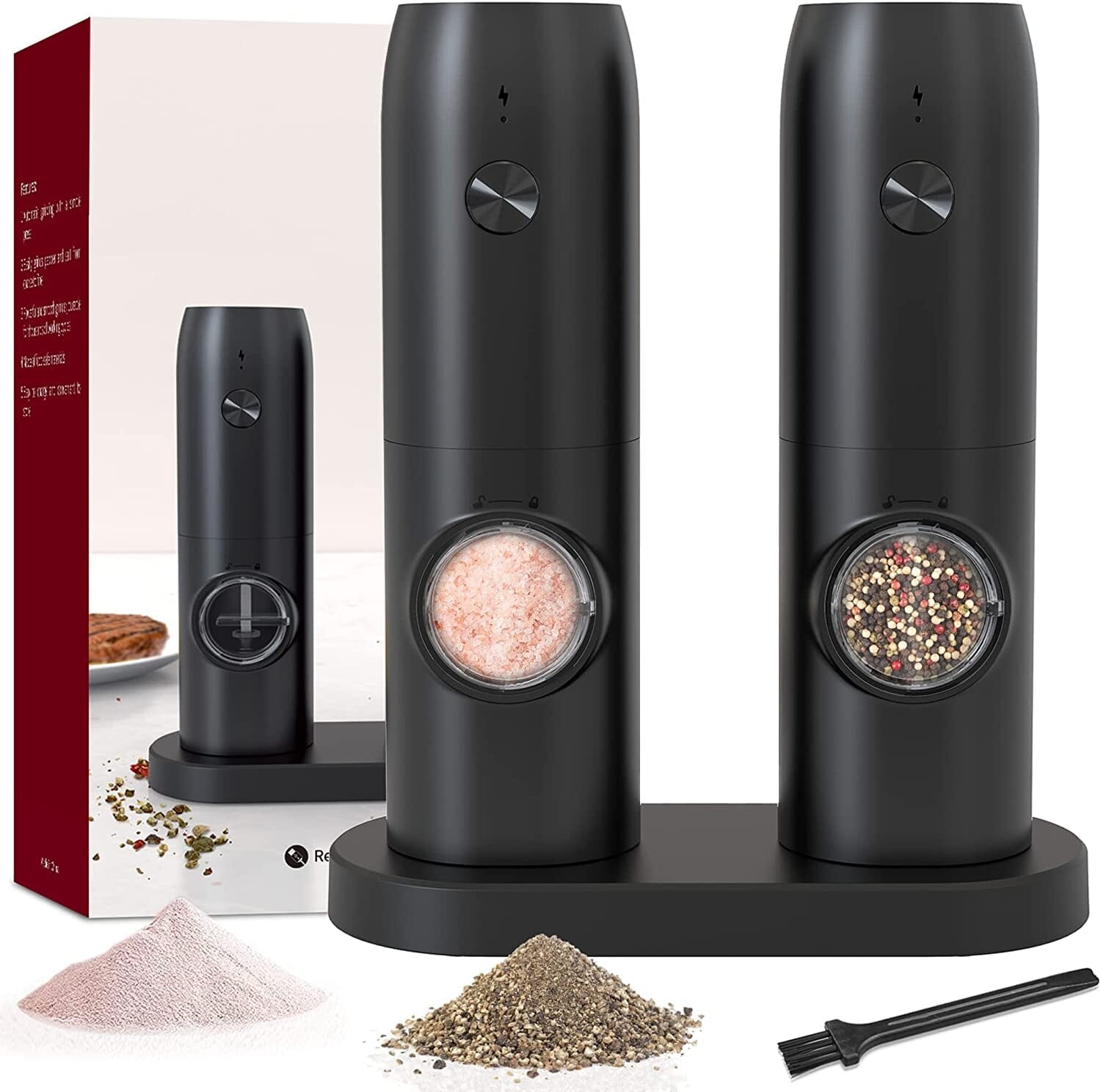 2-Piece Set: Electric Salt and Pepper Grinder Kitchen Tools & Gadgets - DailySale