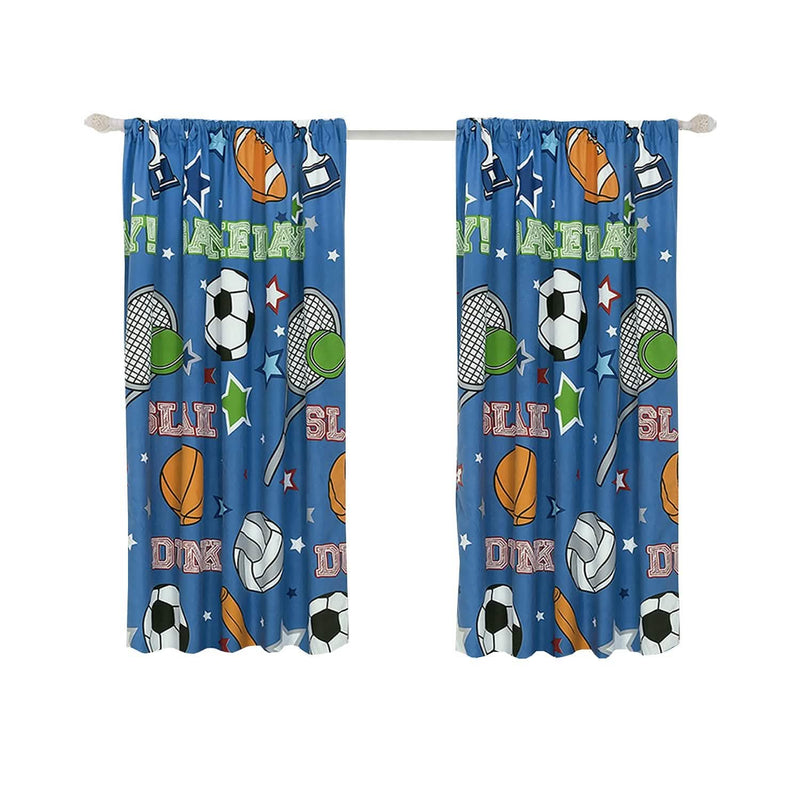 2-Piece Set: Kidz Mix Game Day Window Panel Pair Furniture & Decor 63" - DailySale