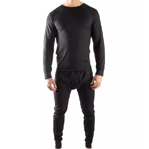 2-Piece Set: Men's Thermal Long Johns Underwear Men's Clothing Black S - DailySale