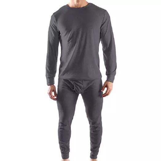 2-Piece Set: Men's Thermal Long Johns Underwear Men's Clothing Charcoal S - DailySale