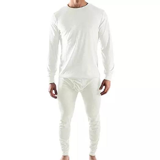 2-Piece Set: Men's Thermal Long Johns Underwear Men's Clothing White S - DailySale