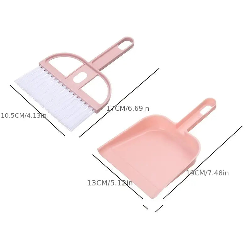 2-Piece Set: Mini Cleaning Dustpan And Brush Set Pet Supplies - DailySale