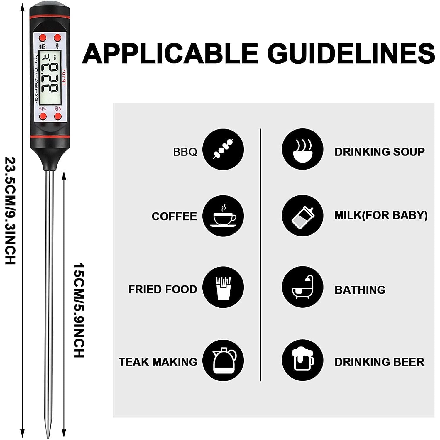 2-Piece Set: Multi-functional Thermometer Pen with High Accuracy and Instant Read Kitchen Tools & Gadgets - DailySale