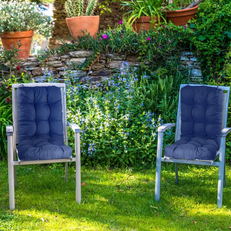 2-Piece Set: Rocking Chair Cushion with Non-Slip Ties Polyester Fiber Filling Furniture & Decor - DailySale