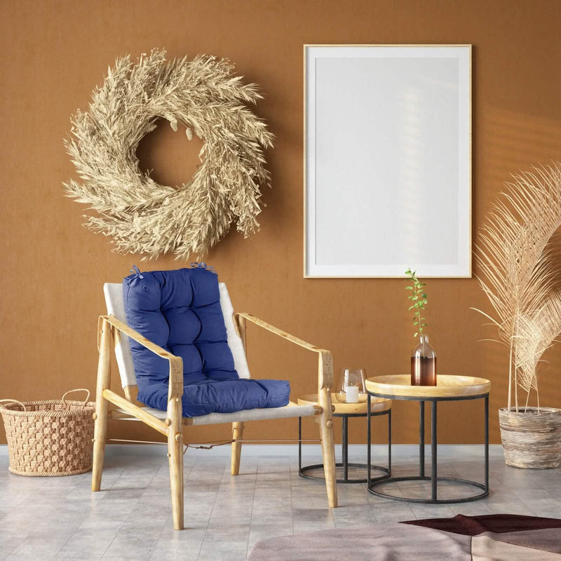 2-Piece Set: Rocking Chair Cushion with Non-Slip Ties Polyester Fiber Filling Furniture & Decor - DailySale