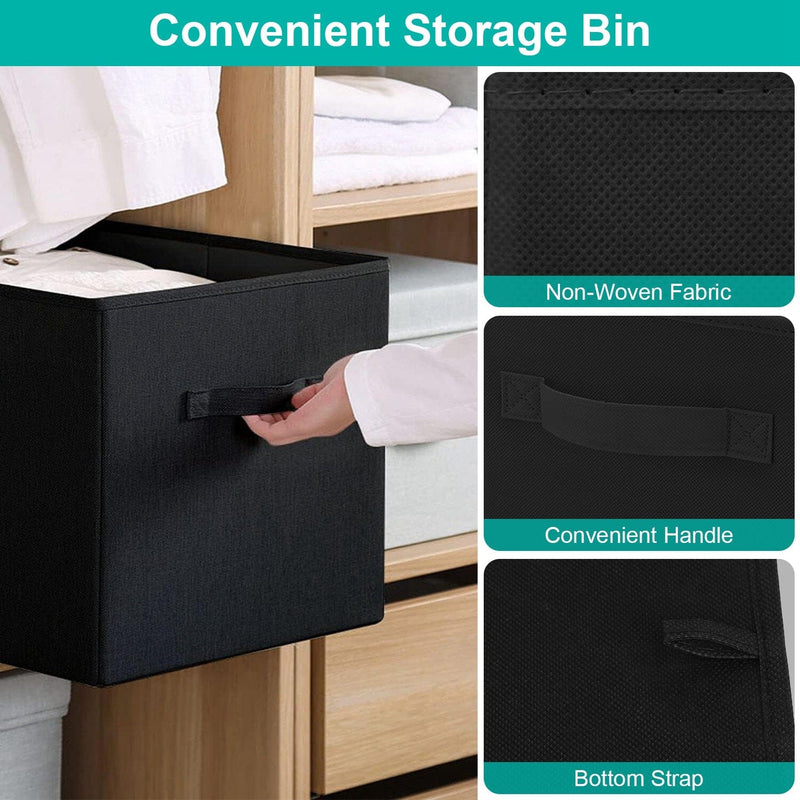 2-Piece Set: Storage Bin Non-Woven Fabric Cube Organizer Closet & Storage - DailySale